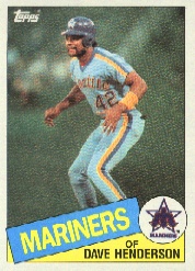 1985 Topps Baseball Cards      344     Dave Henderson